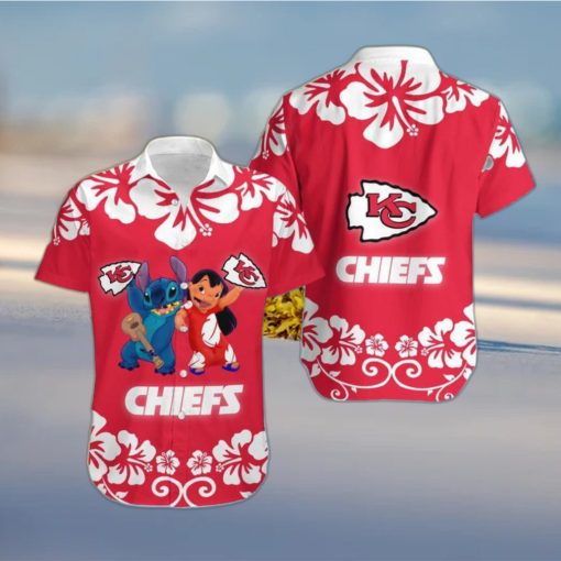 StockteeKansas City Chiefs Lilo And Stitch Hawaiian Shirt Holiday Gift For Christmas