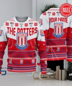 Stoke City FC EFL Logo Custom Name Ugly Sweater