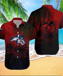 Stony Brook Seawolves 3D Hawaiian Shirt Coconut Tree Tropical Grunge NCAA Summer Beach For Fans Gift