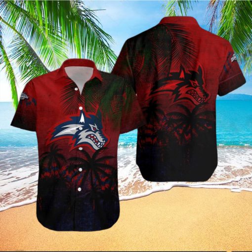 Stony Brook Seawolves 3D Hawaiian Shirt Coconut Tree Tropical Grunge NCAA Summer Beach For Fans Gift