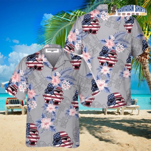 Stormtrooper Helmet American Flag Hawaiian Shirt