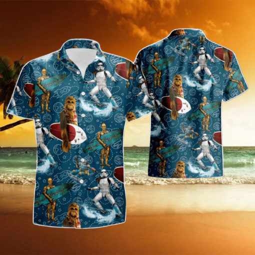 Stormtrooper Mandalorian Chewbacca C 3p0 Star Wars Summer Beach Hawaiian Shirt