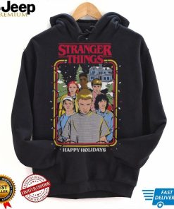 Stranger Things Christmas Lights Group Logo Graphic T Shirt