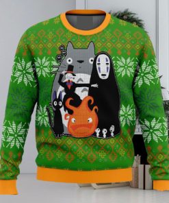 Studio Ghibli Miyazaki Squad Ugly Christmas 3D Sweater Gift For Men And Women