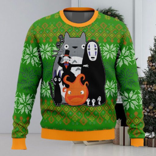 Studio Ghibli Miyazaki Squad Ugly Christmas 3D Sweater Gift For Men And Women