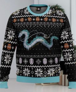 Studio Ghibli Ugly Christmas Sweater Haku Spirited Away