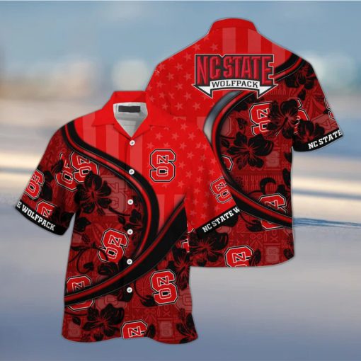 Stylish NCAA NC State Wolfpack Hawaiian Shirt Custom Name Summer Beach Gift