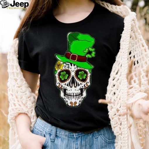 Sugar Irish Clover Skull St Patricks Day shirt