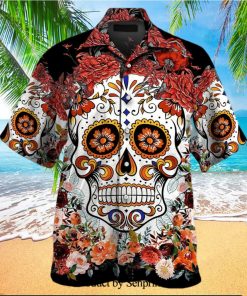 Sugar Skull Street Style Hawaiian Shirt