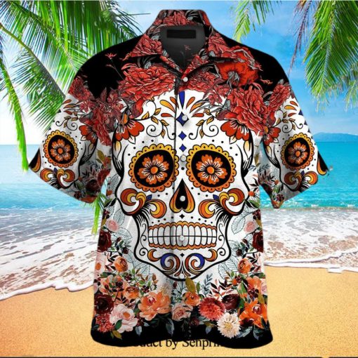 Sugar Skull Street Style Hawaiian Shirt