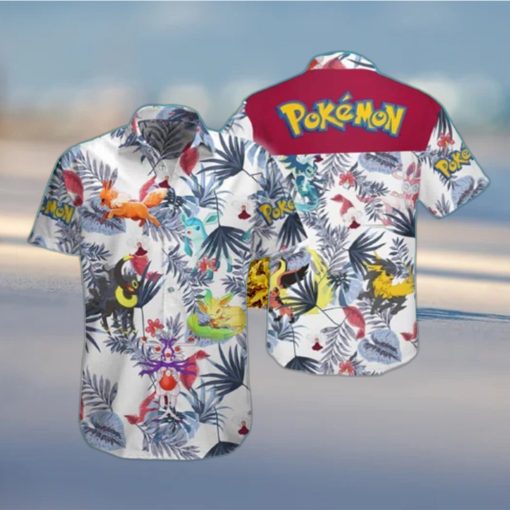 Summer Aloha Eevee Pokemon Hawaiian Shirt Gift For Beach Vacation