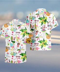 Summer Aloha Flamingo Hawaiian Shirt Beach Vacation Gift