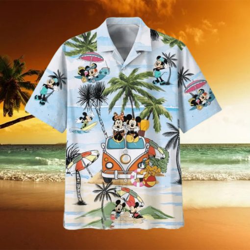 Summer Aloha Mickey And Minnie Mouse Hawaiian Shirt Beach Lovers Gift