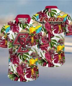 Summer Aloha NCAA Boston College Eagles Hawaiian Shirt Birds And Palm Leaves