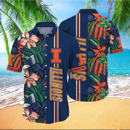 Summer Aloha NCAA Illinois Fighting Illini Hawaiian Shirt Gift For Mom