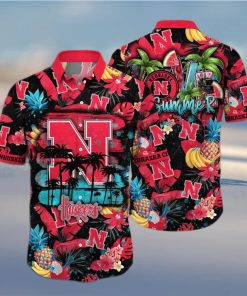 Summer Aloha NCAA Nebraska Cornhuskers Hawaiian Shirt Tropical Fruit Pattern