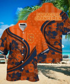 Summer Aloha NCAA Syracuse Orange Hawaiian Shirt Custom Name Beach Lovers Gift