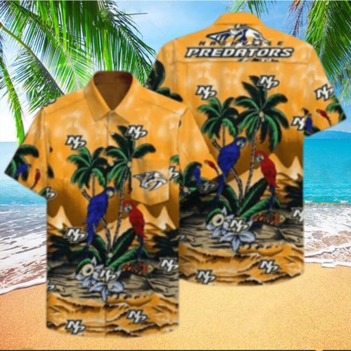 Summer Aloha NHL Nashville Predators Hawaiian Shirt Practical Beach Gift