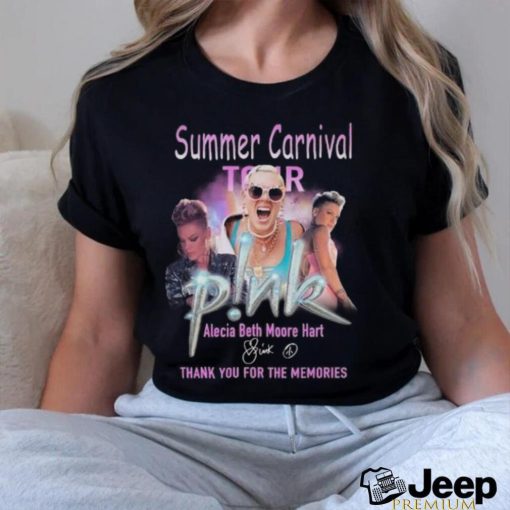 Summer Carnival Tour Alecia Beth Moore Hart Thank You For The Memories Signature T Shirt