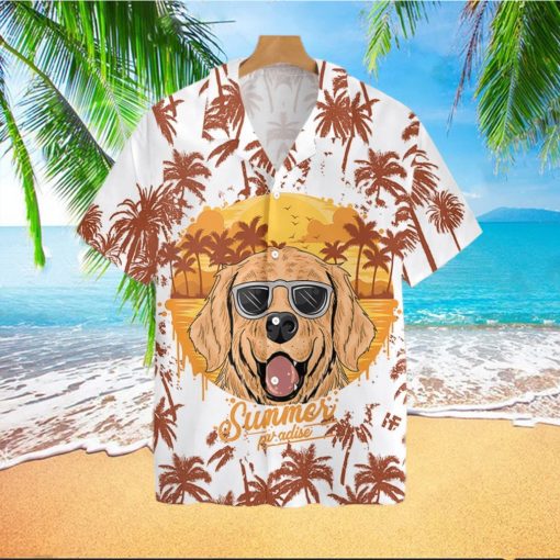 Summer Paradise Golden Retriever Tropical Hawaiian Shirt For Men And Women