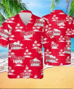 Summer Vibes Coors Light Beer Hawaiian Shirt Coconut Island Pattern