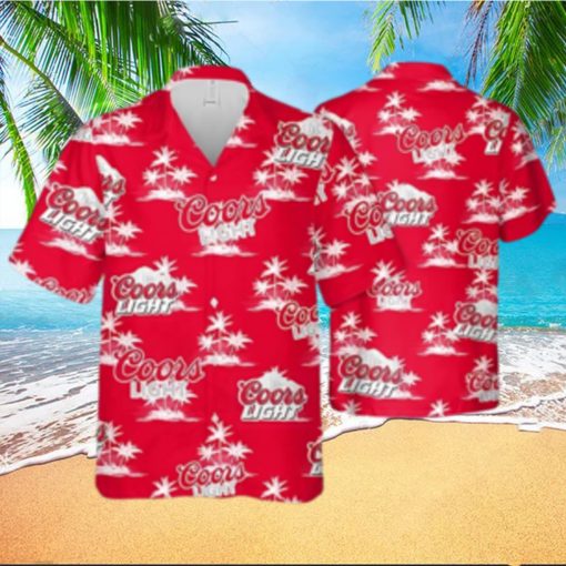 Summer Vibes Coors Light Beer Hawaiian Shirt Coconut Island Pattern