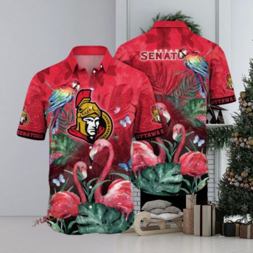 Sunscreen Themed Ottawa Senators NHL Hawaiian Aloha Shirt