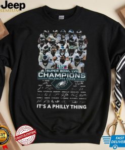 Super Bowl LVII Champions Philadelphia Eagles It’s a Philly thing signatures shirt