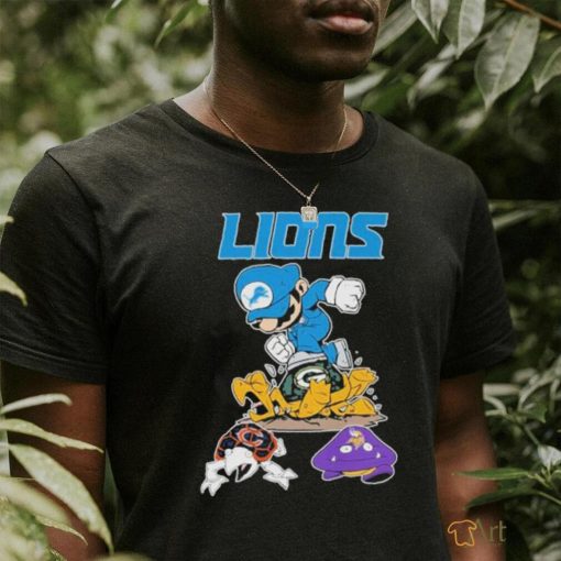 Super Mario Detroit Lions Packers Bears and Vikings Shirt