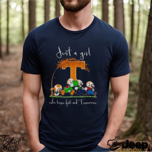 Super Mario Just A Girl Who Loves Fall And Tennessee Volunteers T Shirt