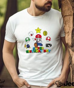 Super Mario birthday boy svg birthday party shirt