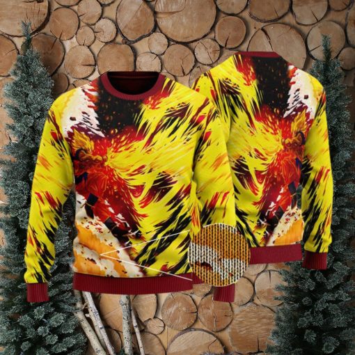 Super Saiyan Goku Kamehameha DBZ Art Ugly Sweater