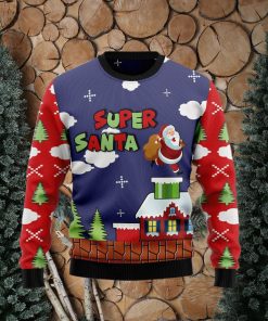 Super Santa Ugly Christmas Sweater Gift Men Women