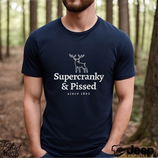 Supercranky & Pissed Funny Fashion Logo Parody shirt