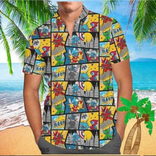 Superhero Stitch Comic Book Disney Lovers Hawaiian Shirt