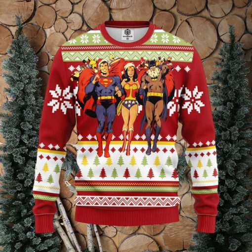 Superman Batman Wonder Woman Ideas Ugly Christmas Sweater Gift Thanksgiving