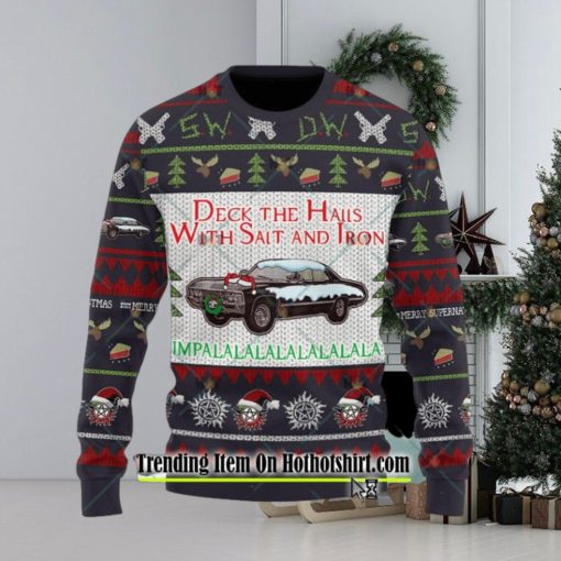 Supernatural Deck The Halls With Salt And Iron Ugly Christmas Sweater