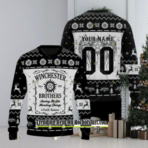 Supernatural Winchester Brothers Custom Ugly Christmas Sweater