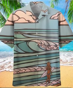 Surfing Blue Amazing Design Unisex Hawaiian Shirt