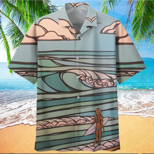 Surfing Blue Amazing Design Unisex Hawaiian Shirt