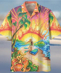 Surfing Colorful Amazing Design Unisex Hawaiian Shirt