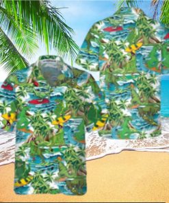 Surfing Dinosaur Hawaiian Shirt