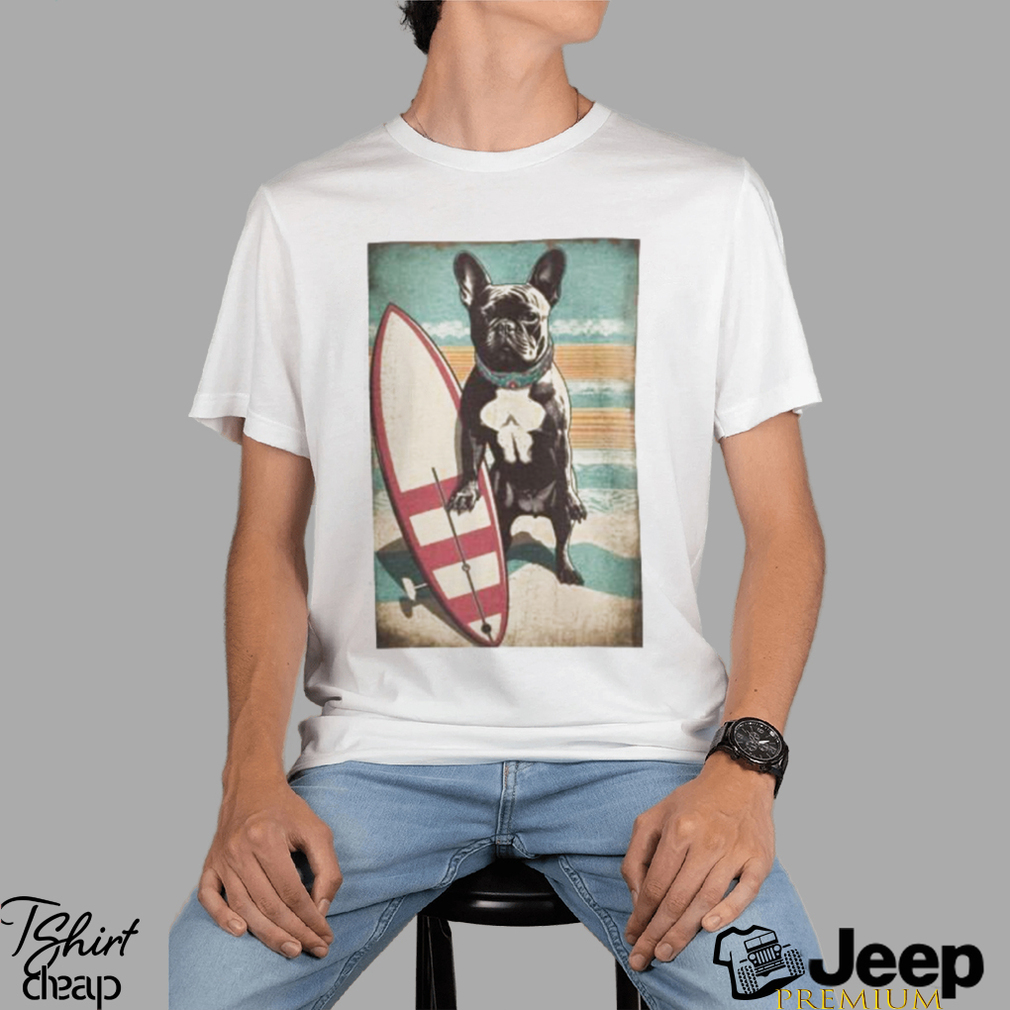 Surfing French Bulldog T Shirt Sweatshirt Hoodie - teejeep