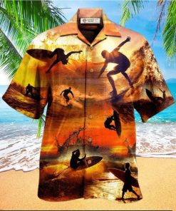 Surfing Is My Therapy Sunset Hawaiian Shirt