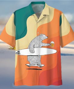 Surfing Orange High Quality Unisex Hawaiian Shirt