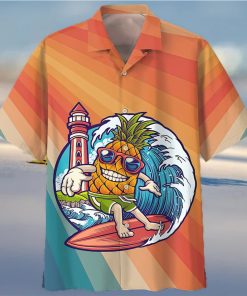 Surfing Orange Unique Design Unisex Hawaiian Shirt