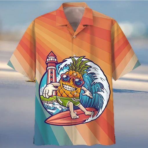 Surfing Orange Unique Design Unisex Hawaiian Shirt