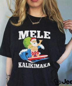 Surfing Santa Mele Kalikimaka Hawaiian Christmas shirt