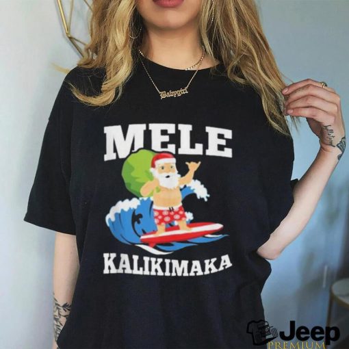 Surfing Santa Mele Kalikimaka Hawaiian Christmas  shirt