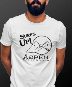 Surfs up Aspen California art logo shirt